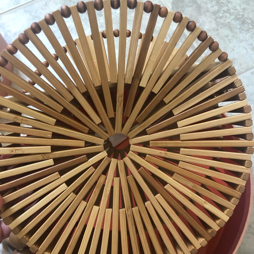 cult gaia Round Wooden Bead Shoulder Bag in Brown - Picture 5 of 14